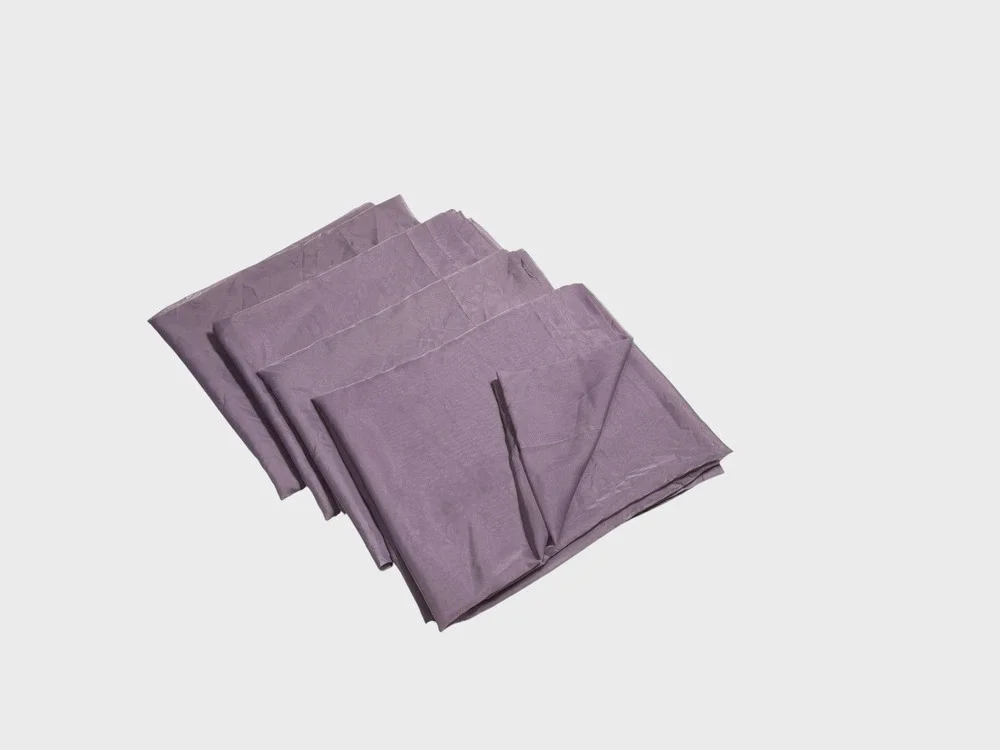 Set of 4 Sheer Curtains Panels Drapes Solid Purple Rod Pocket 74 Long Lot